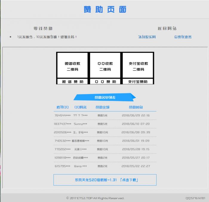 最新漂亮的赞助打赏单页HTML源码-RJCK软件仓库-国内外原版软件&素材源码下载