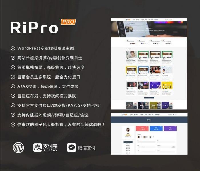 RIPro主题 v7.2 免授权修复后门完美版-RJCK软件仓库-国内外原版软件&素材源码下载